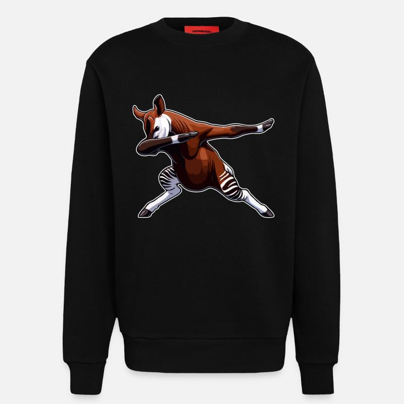 Okapi Animal Cute Okapi - Sweatshirt - made by SPREAD - SOLID BLACK