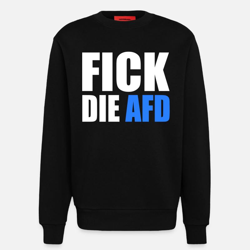 Fick die afd - Sweatshirt - made by SPREAD  - SOLID BLACK