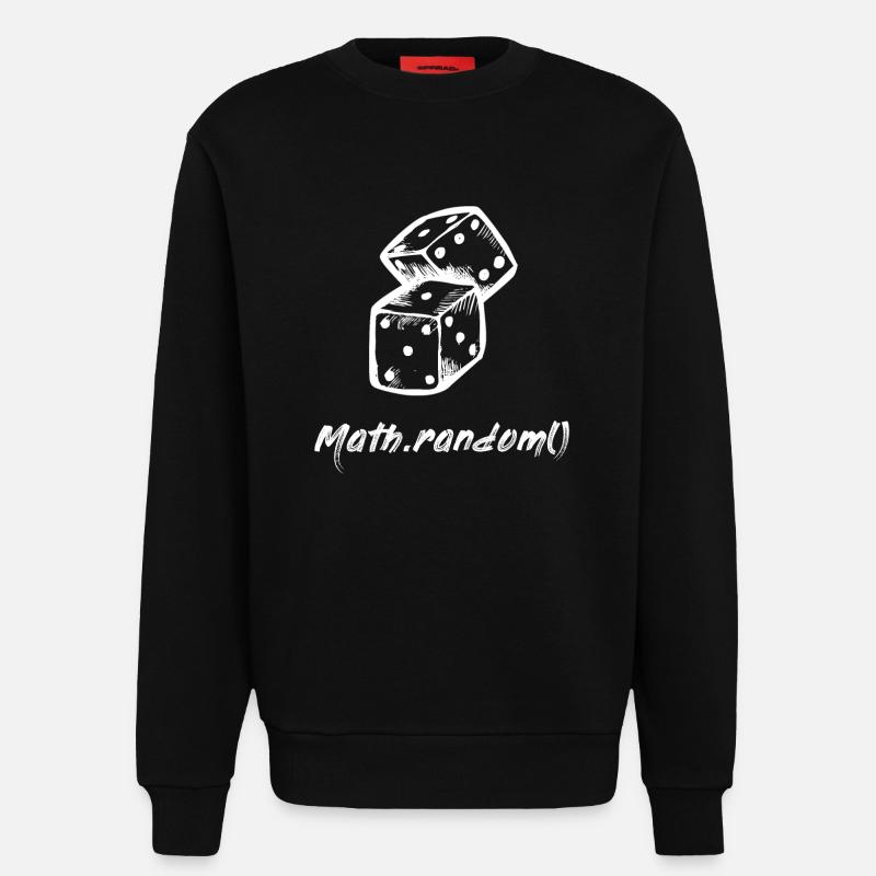 Math.random () #WHITE - Sweatshirt - made by SPREAD  - SOLID BLACK
