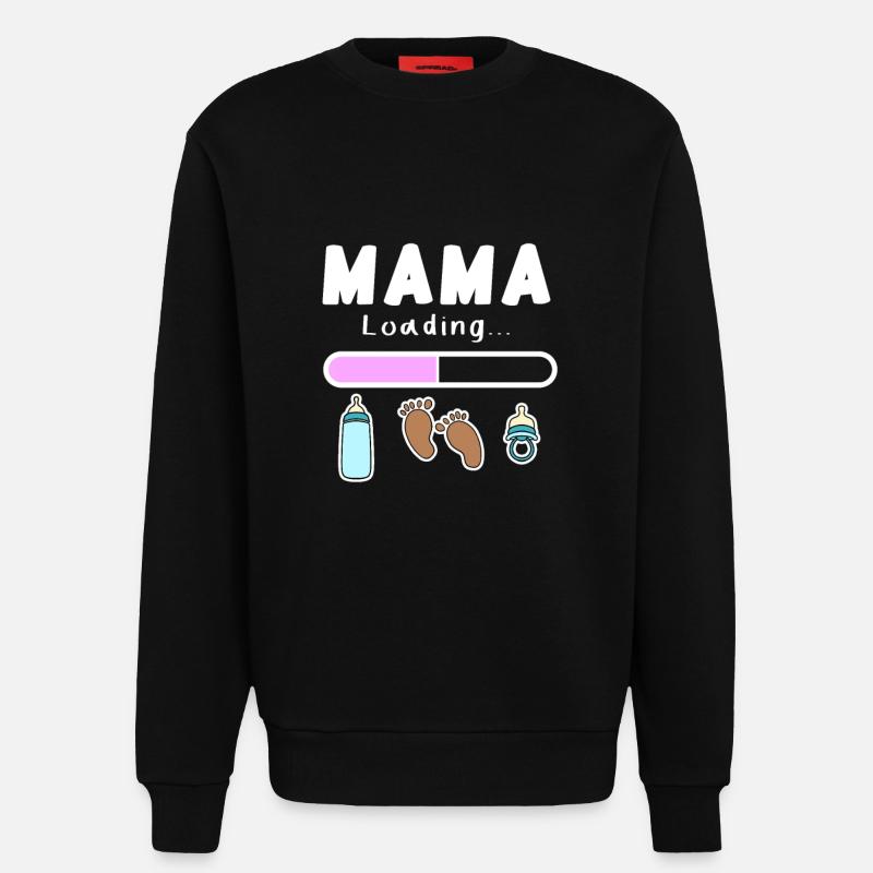 werdende Mutter - Mama wird geladen - Sweatshirt - made by SPREAD  - SOLID BLACK