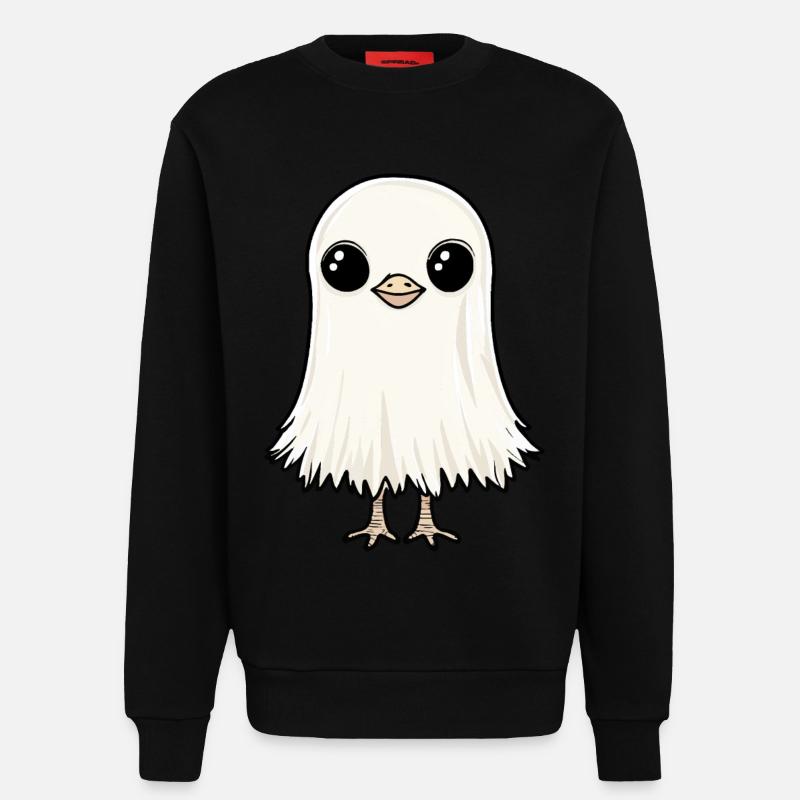 Strauß Halloween Comic Geist - Sweatshirt - made by SPREAD - SOLID BLACK