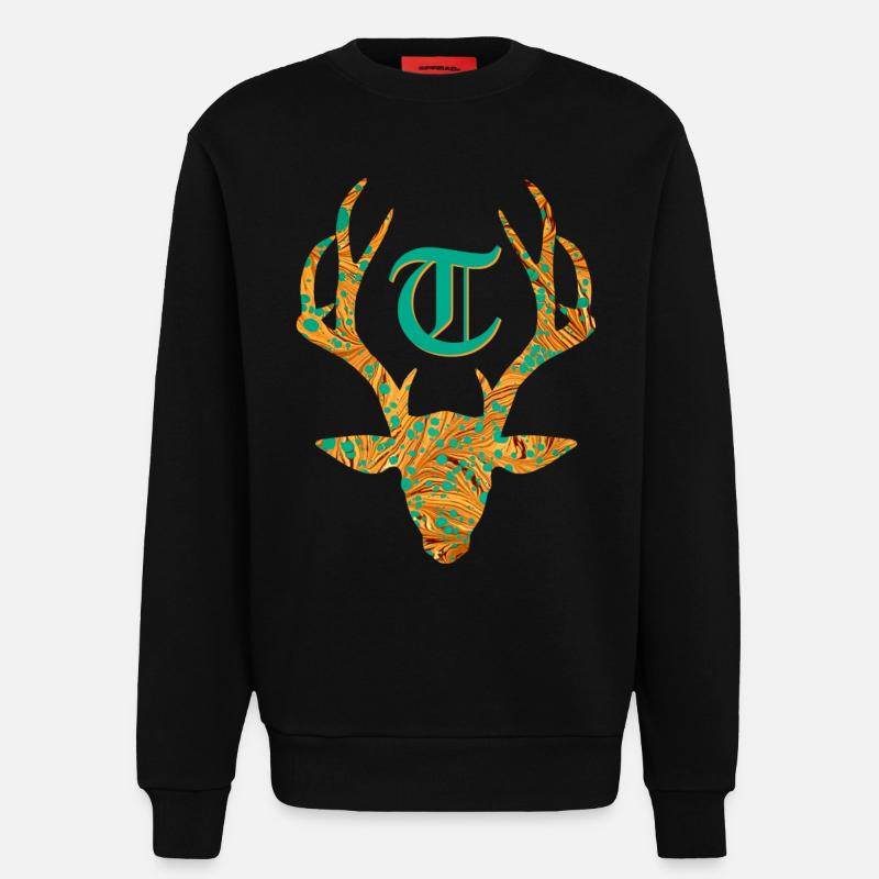 hirsch e 95 t - Sweatshirt - made by SPREAD  - SOLID BLACK