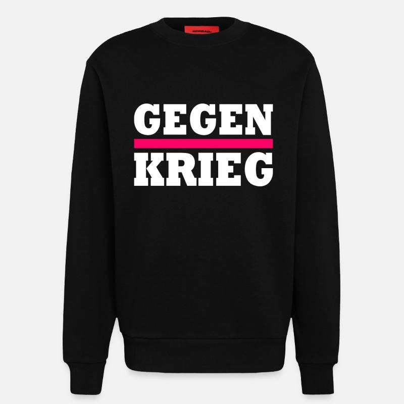 Gegen krieg - Sweatshirt - made by SPREAD  - SOLID BLACK