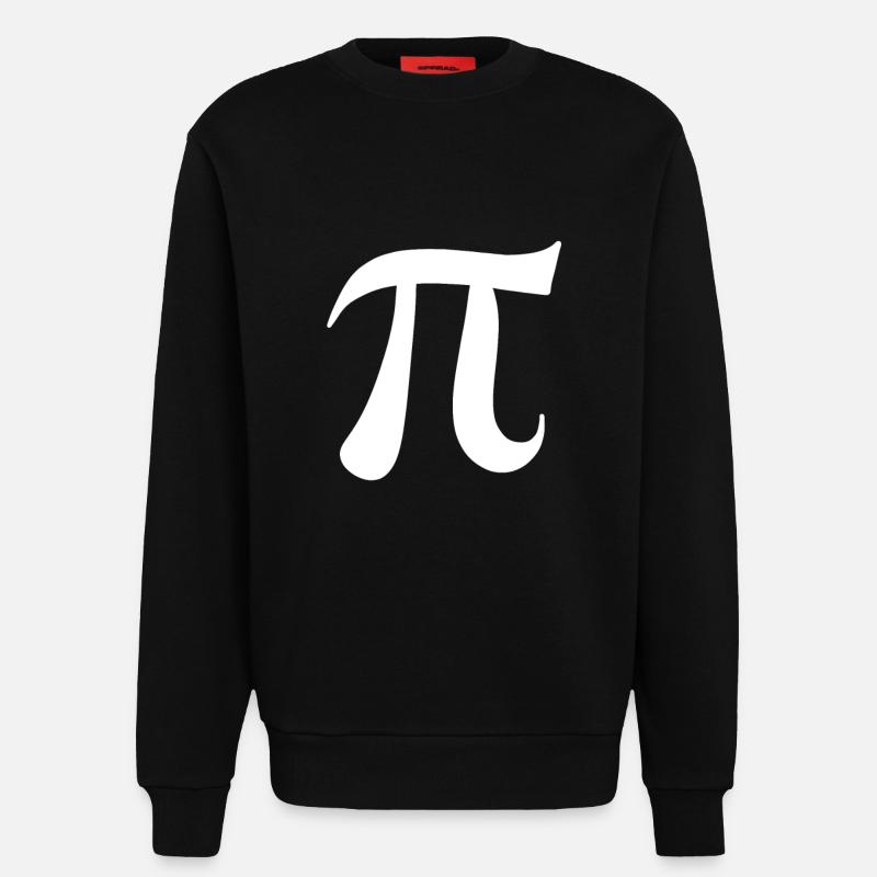 Pi Zeichen weiß Symbol - Sweatshirt - made by SPREAD  - SOLID BLACK