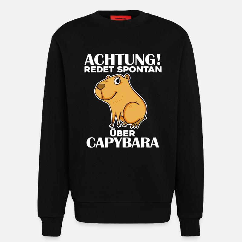 Capybara - Sweatshirt - made by SPREAD  - SOLID BLACK