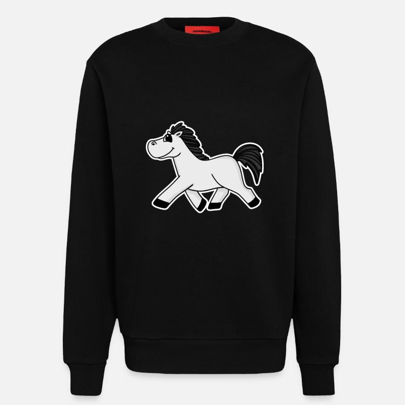 Pferd Pferde Hauspferd - Sweatshirt - made by SPREAD - SOLID BLACK