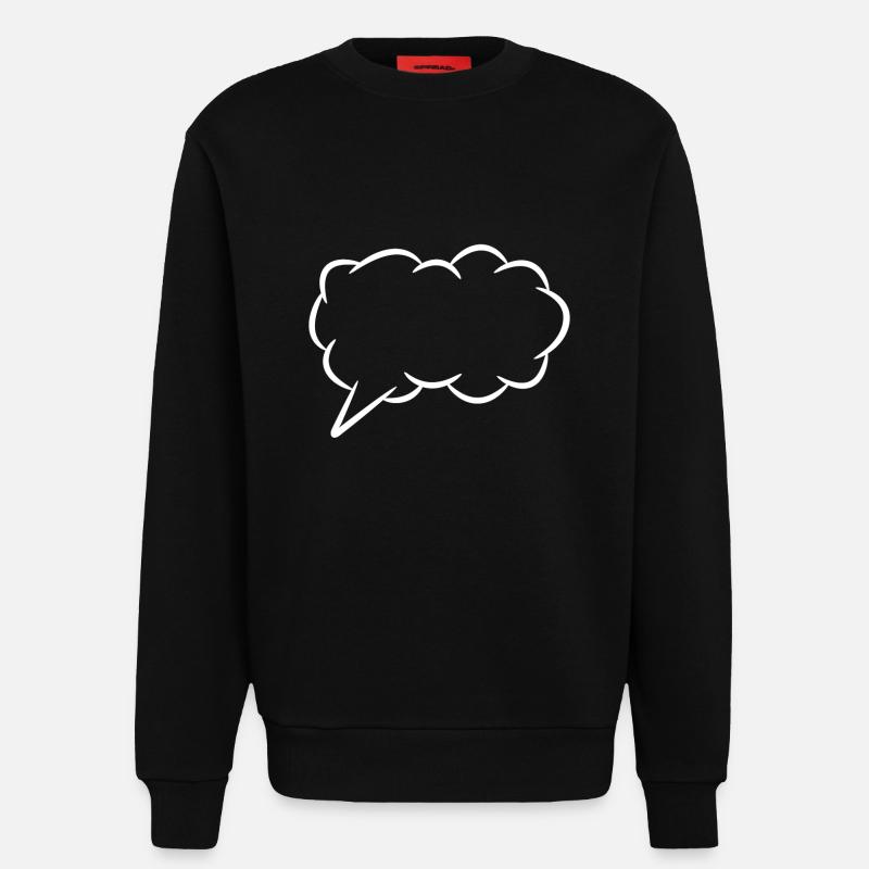 Speech bubble thought bubble - Sweatshirt - made by SPREAD  - SOLID BLACK
