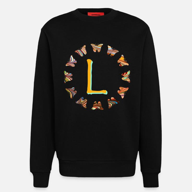 schmetterlinge e 56 l - Sweatshirt - made by SPREAD - SOLID BLACK