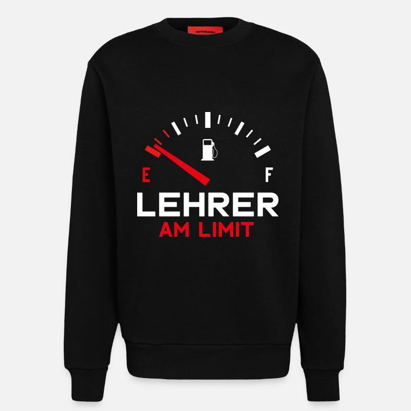 LEHRER AM LIMIT - Sweatshirt - made by SPREAD  - SOLID BLACK