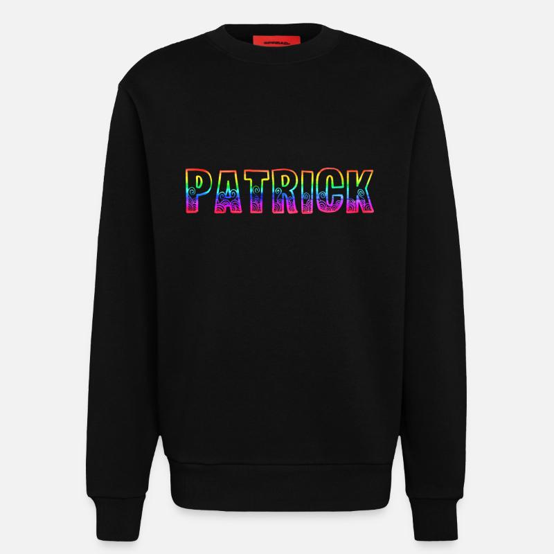 patrick rs regenbogen - Sweatshirt - made by SPREAD  - SOLID BLACK