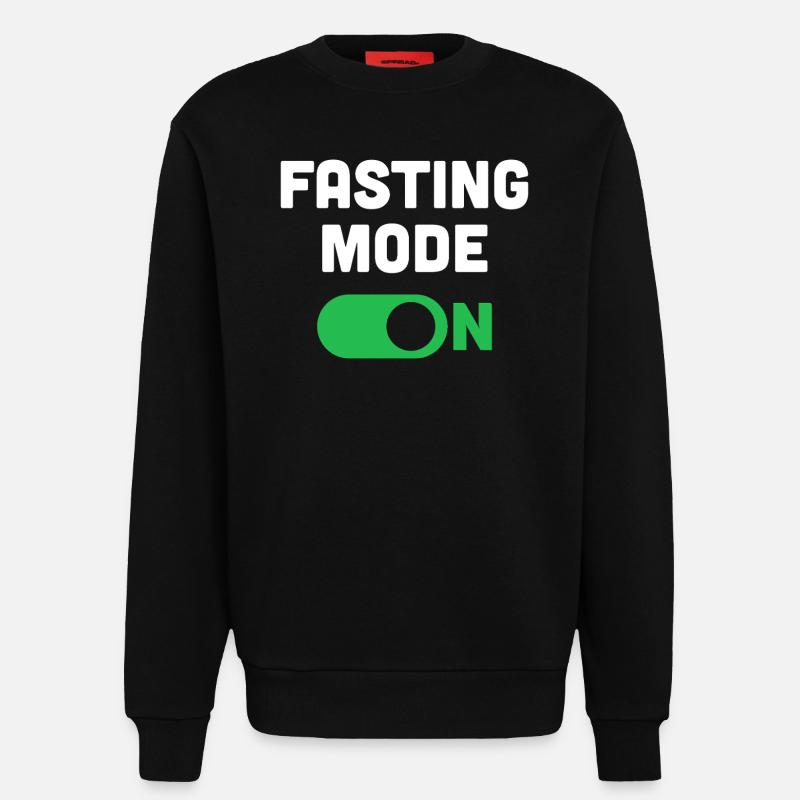 Mode de jeûne activé - Sweat bio décontracté fabriqué en UE - SOLID BLACK