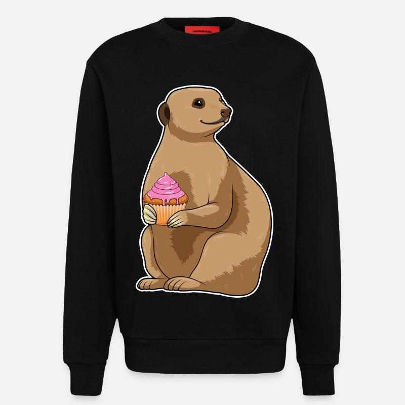 Erdmännchen Muffin - Sweatshirt - made by SPREAD - SOLID BLACK