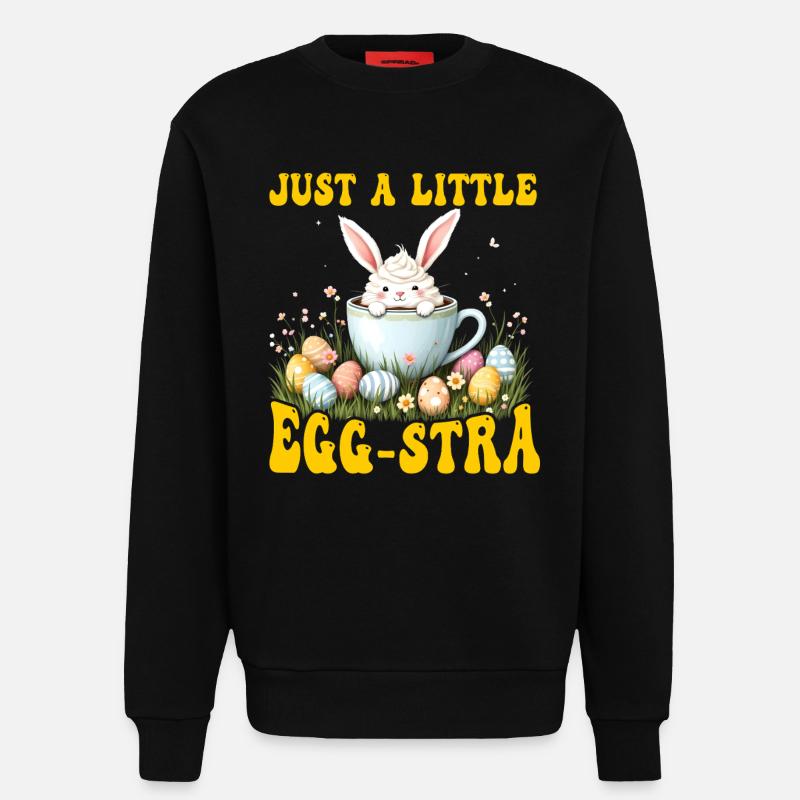 Nur ein bisschen Egg-stra - Sweatshirt - made by SPREAD  - SOLID BLACK