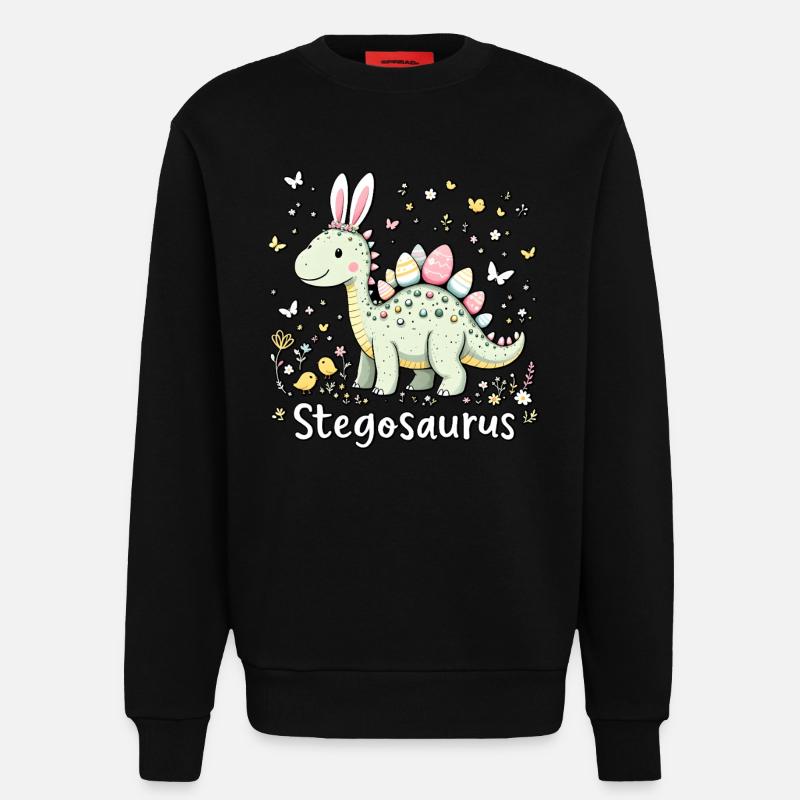 Stegosaurus - Sweatshirt - made by SPREAD  - SOLID BLACK
