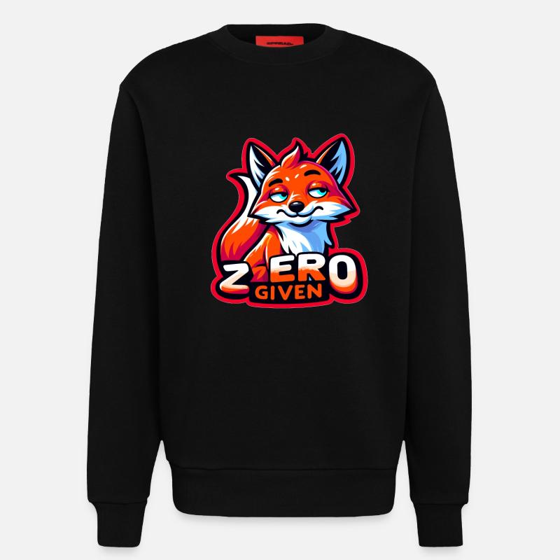 Zero Given - Fuchs Illustration - Sweatshirt - made by SPREAD  - SOLID BLACK