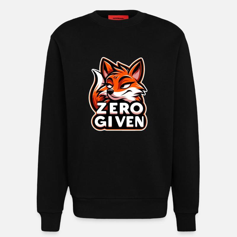 Zero Given - Fuchs Illustration - Sweatshirt - made by SPREAD - SOLID BLACK