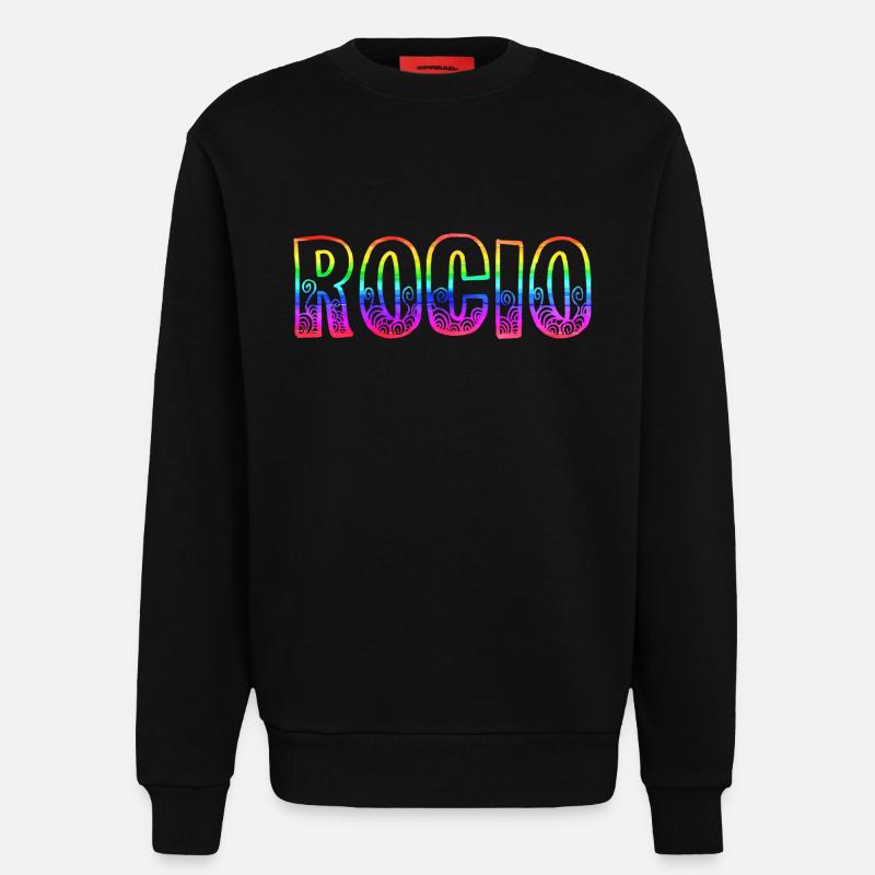 rocio rs rainbow - Sweatshirt - made by SPREAD - SOLID BLACK
