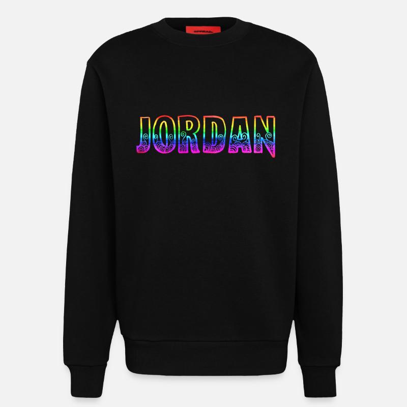 jordan rs regenbogen - Sweatshirt - made by SPREAD  - SOLID BLACK