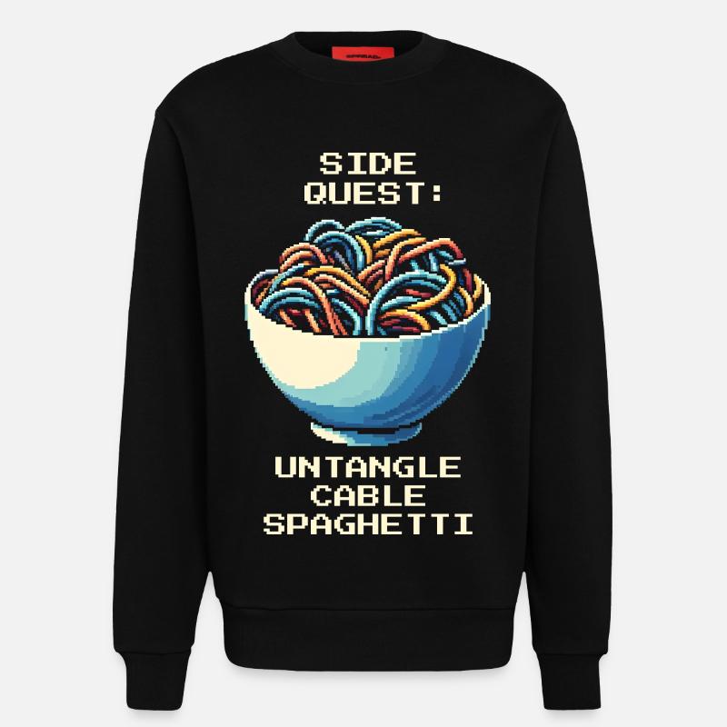 Cable clutter untangled | Cable management - Sweatshirt - made by SPREAD  - SOLID BLACK