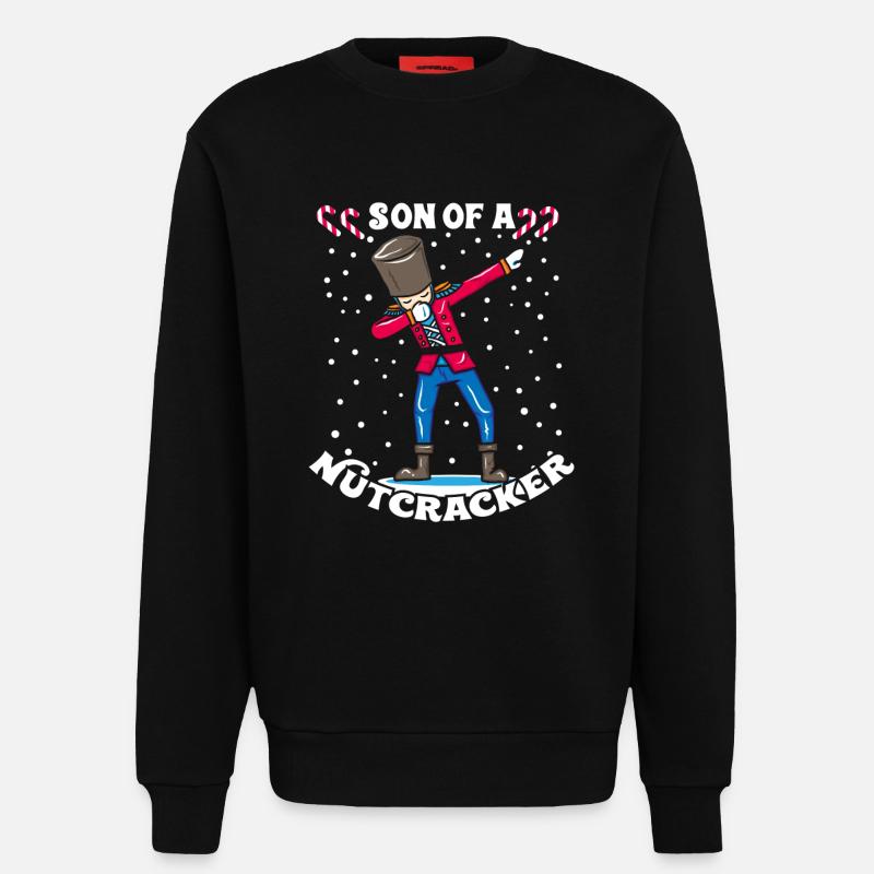 Dabbing Nutcracker Christmas gift DAB - Sweatshirt - made by SPREAD - SOLID BLACK