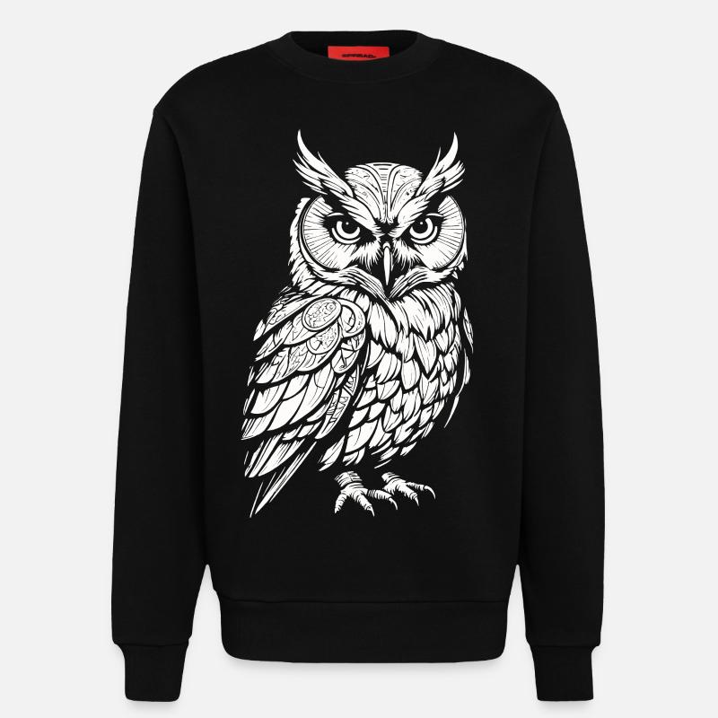 Eule - Sweatshirt - made by SPREAD  - SOLID BLACK