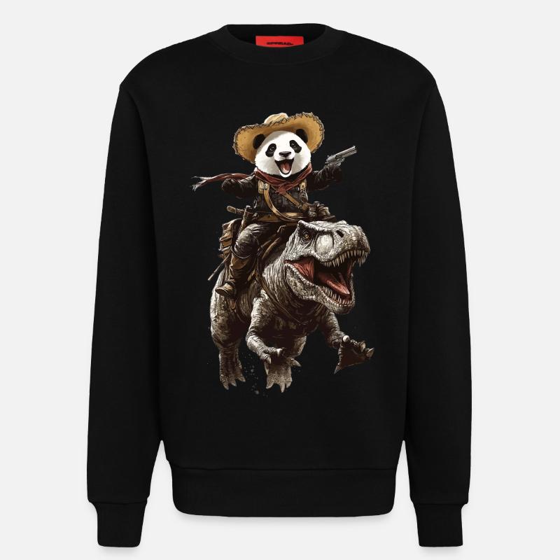Panda - Sweatshirt - made by SPREAD - SOLID BLACK