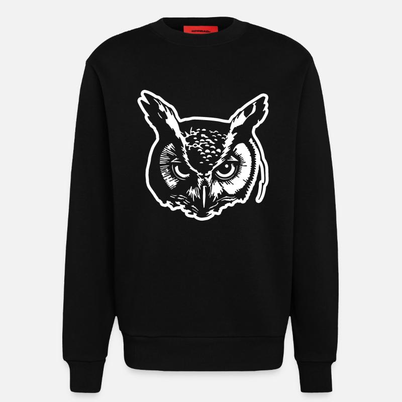 Eule - Sweatshirt - made by SPREAD - SOLID BLACK