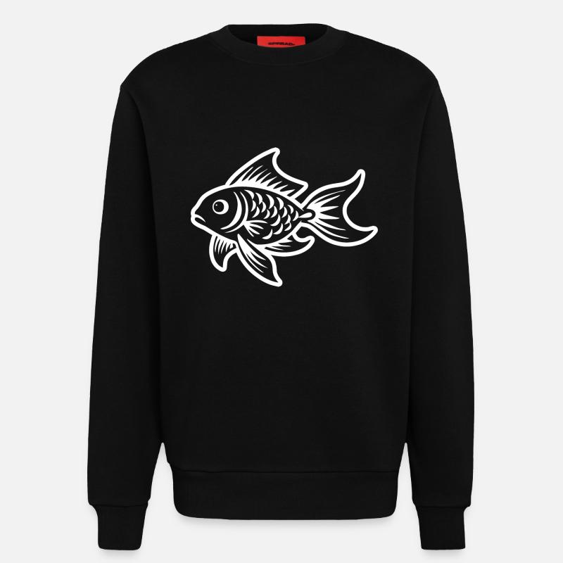 Fisch - Sweatshirt - made by SPREAD  - SOLID BLACK
