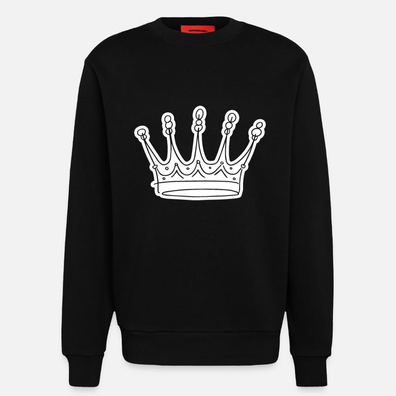 Krone - Sweatshirt - made by SPREAD  - SOLID BLACK