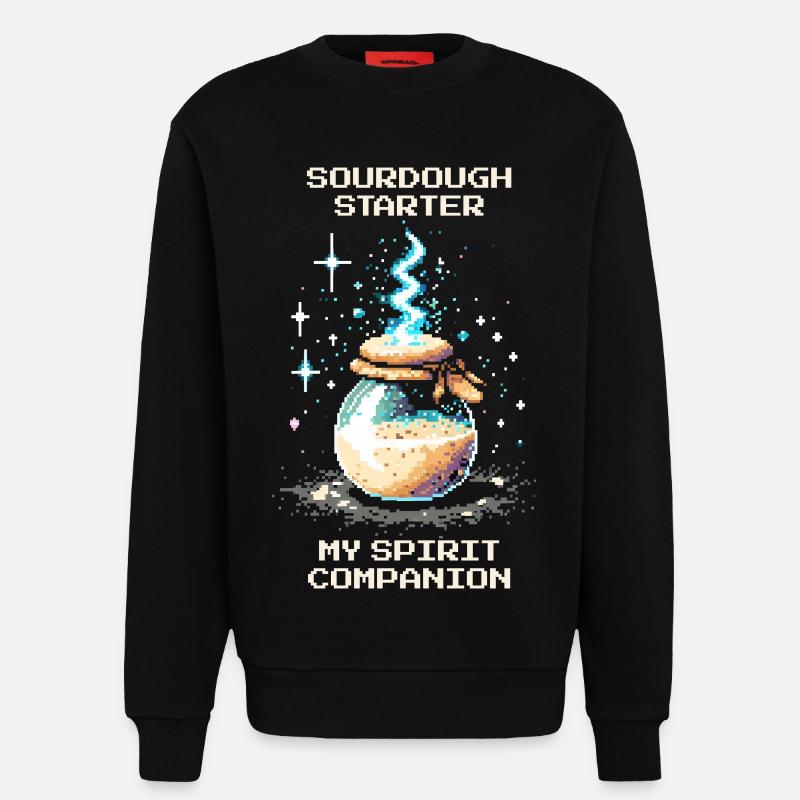 Sauerteig: Mein Seelengefährte | Brot backen - Sweatshirt - made by SPREAD  - SOLID BLACK