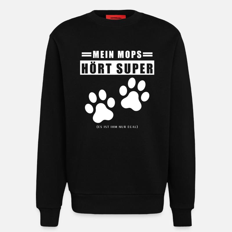 Mops Leben - Sweatshirt - made by SPREAD  - SOLID BLACK