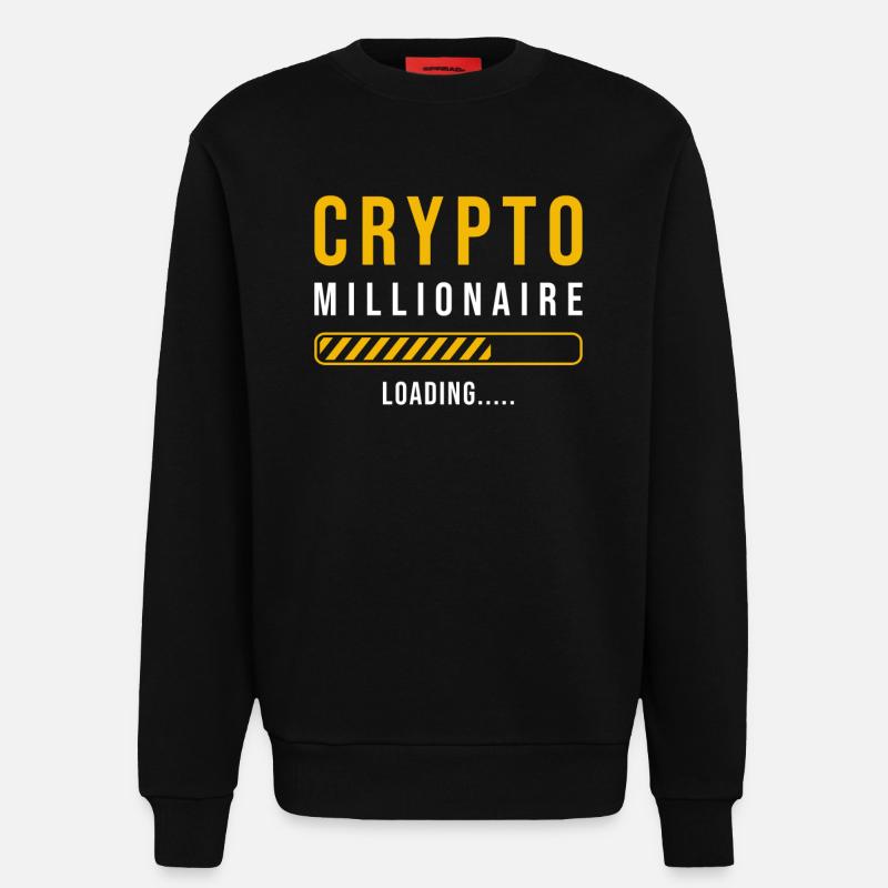 Krypto Millionär loading - Sweatshirt - made by SPREAD  - SOLID BLACK