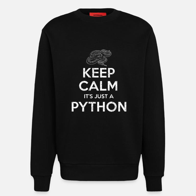Python Snake - Sweatshirt - made by SPREAD  - SOLID BLACK