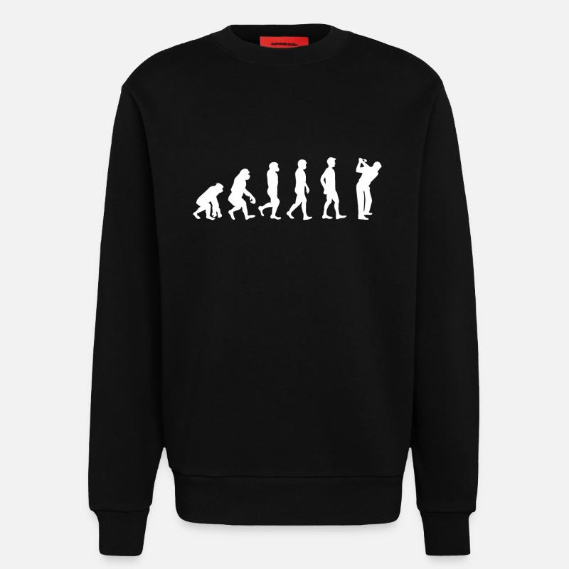 Evolution Golf - Sweatshirt - made by SPREAD  - SOLID BLACK