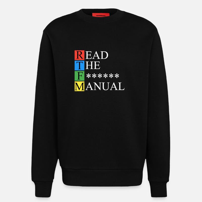 RTFM Dunkel - Sweatshirt - made by SPREAD  - SOLID BLACK