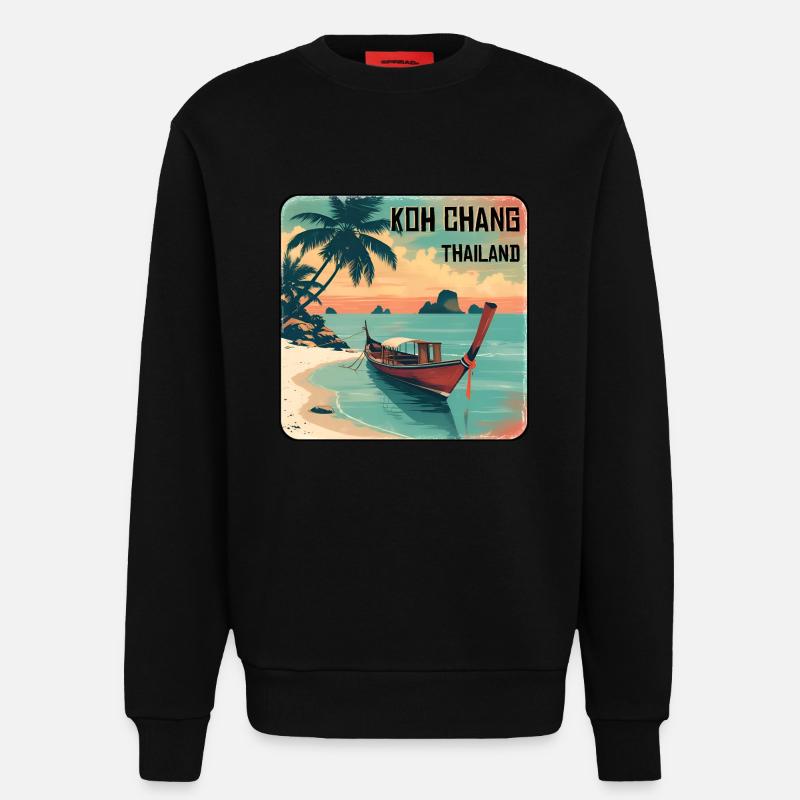 Koh Chang - Sweat bio décontracté fabriqué en UE - SOLID BLACK