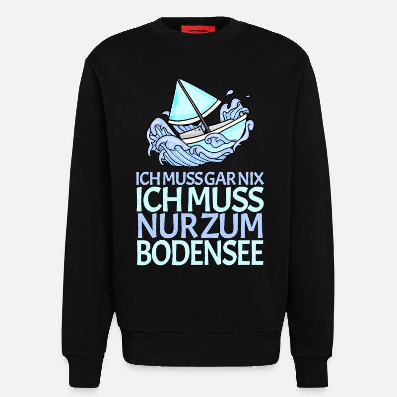Bodensee - Sweatshirt - made by SPREAD  - SOLID BLACK