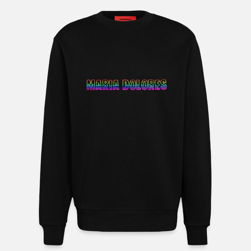 Maria Dolores RS Arc-en-ciel - Sweat bio décontracté fabriqué en UE - SOLID BLACK