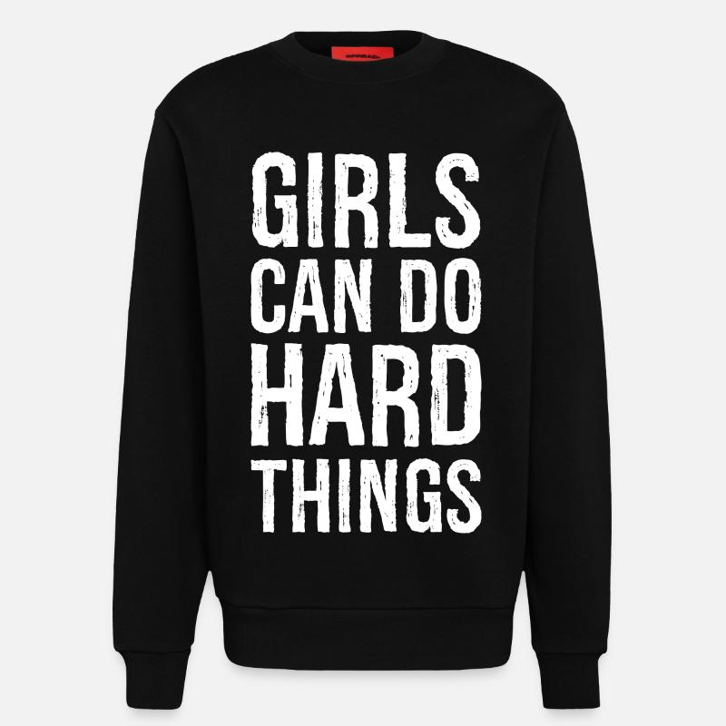 Mädchen können harte Dinge tun - Sweatshirt - made by SPREAD  - SOLID BLACK