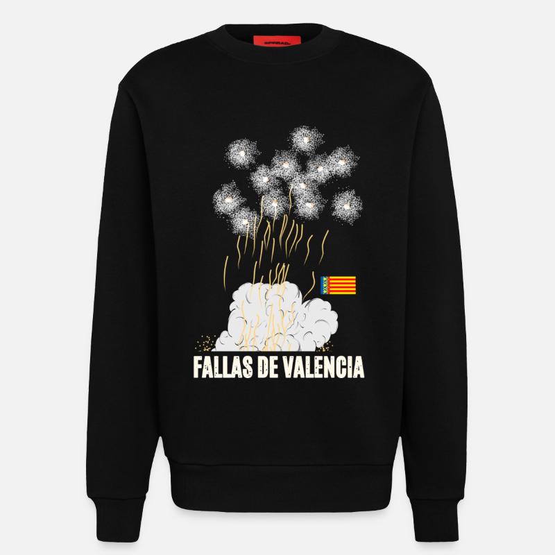 Fallas De Valencia Fireworks - Sweatshirt - made by SPREAD  - SOLID BLACK