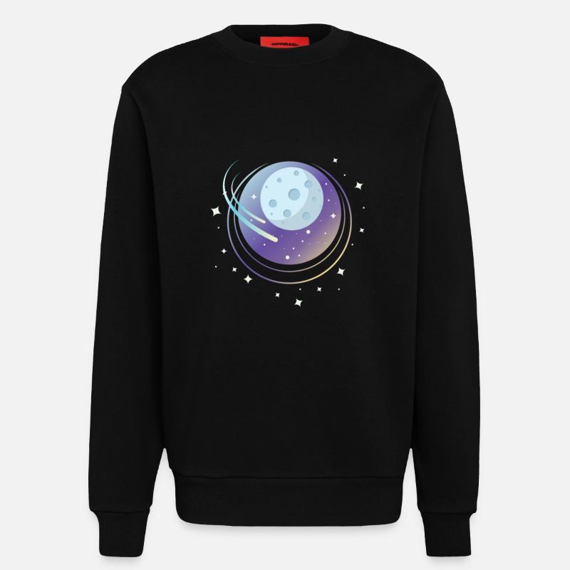 Conception de la comète - Sweat bio décontracté fabriqué en UE - SOLID BLACK