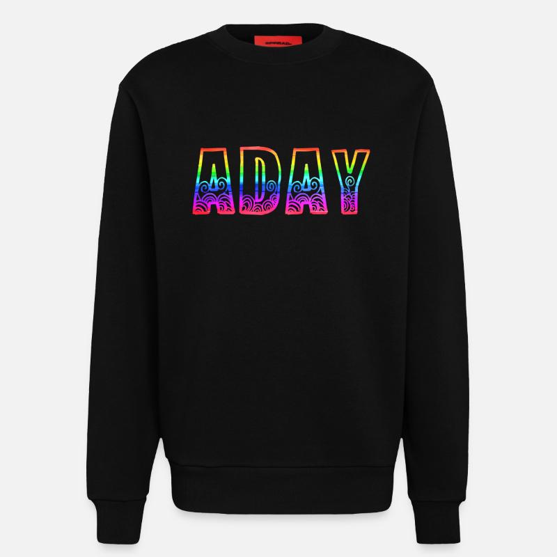 Aday RS Rainbow - Sweatshirt - made by SPREAD - SOLID BLACK