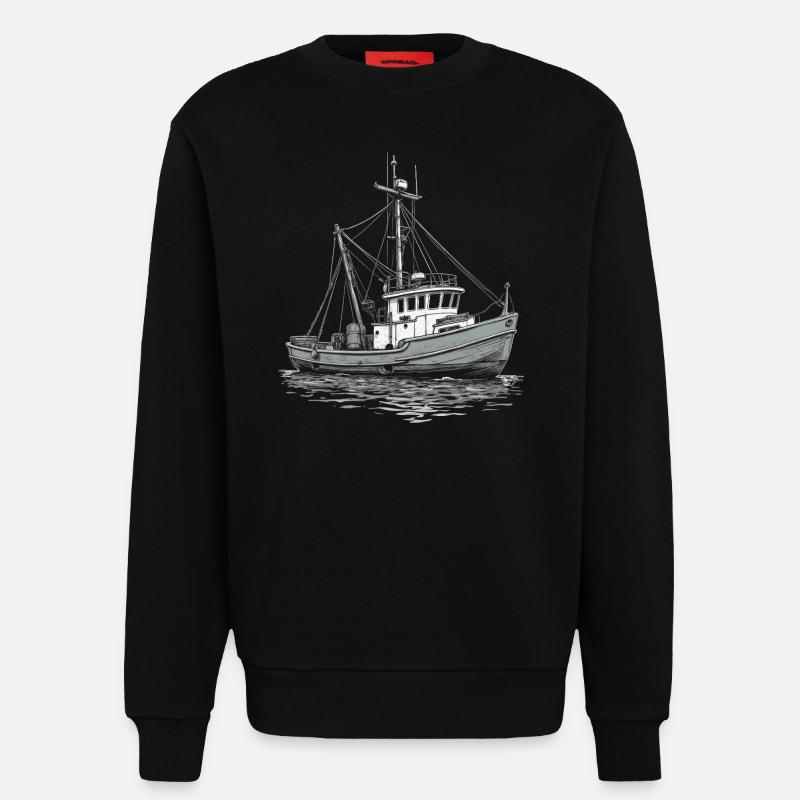 Fischkutter - Sweatshirt - made by SPREAD  - SOLID BLACK