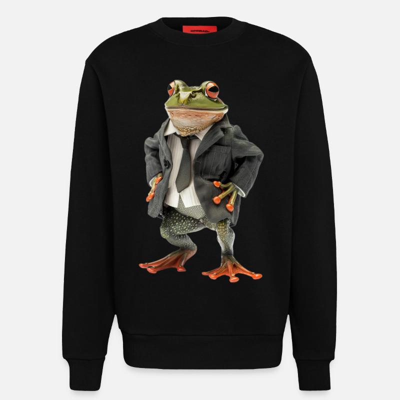 Frog - Sweatshirt - made by SPREAD  - SOLID BLACK