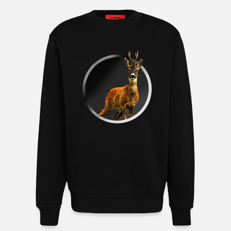 Reh - Sweatshirt - made by SPREAD  - SOLID BLACK