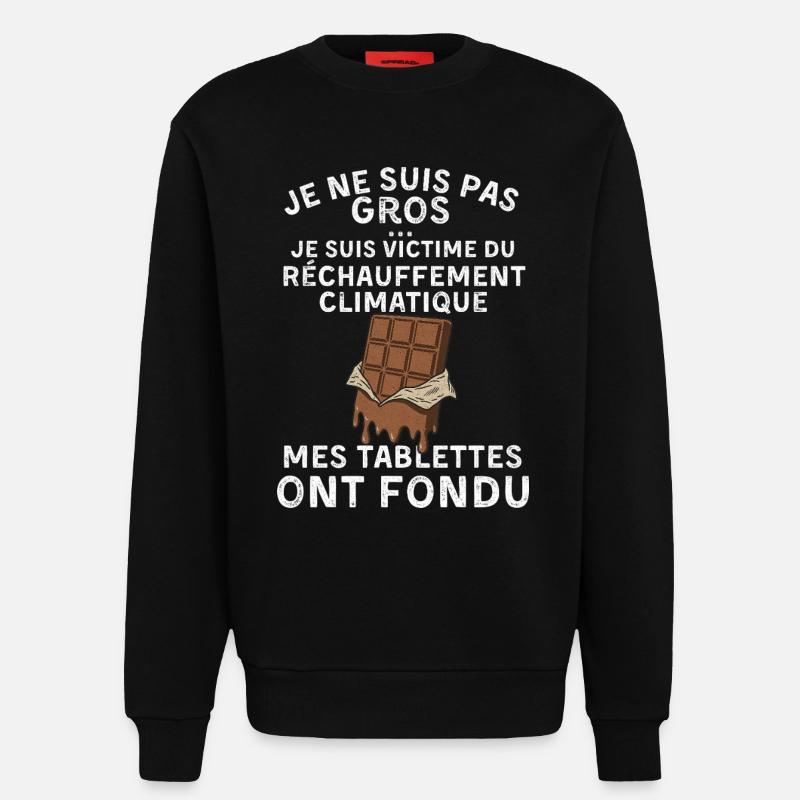 I'm Not Fat - lustige Mann Geschenkidee - Sweatshirt - made by SPREAD  - SOLID BLACK