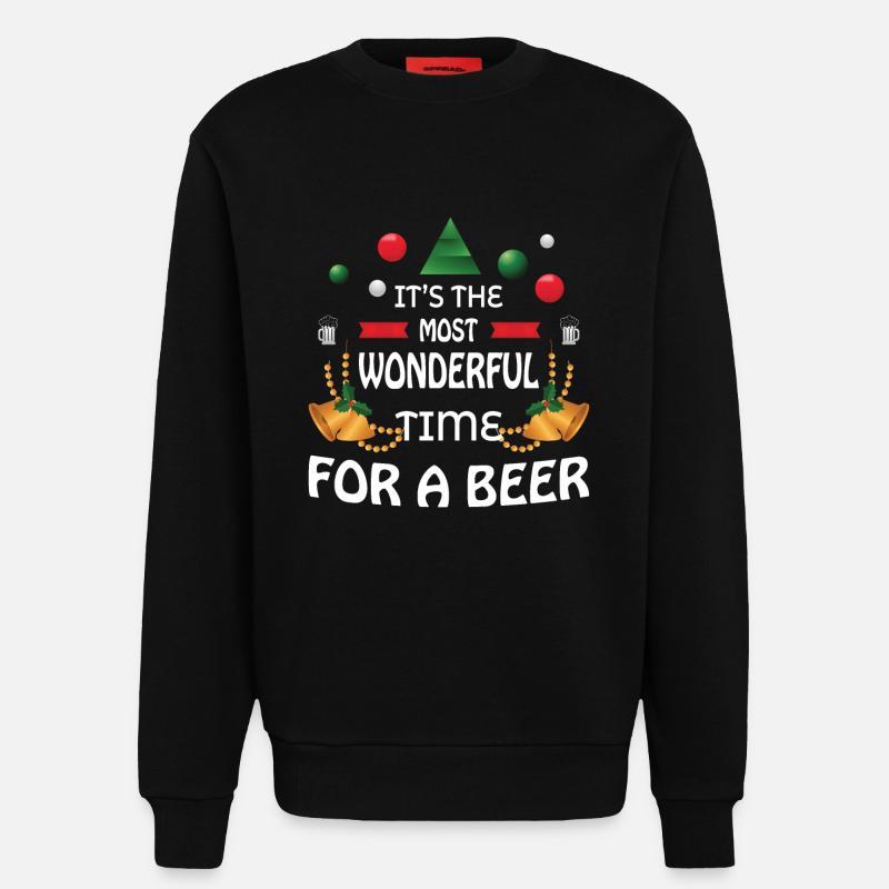 Weihnachts Bier - Sweatshirt - made by SPREAD - SOLID BLACK