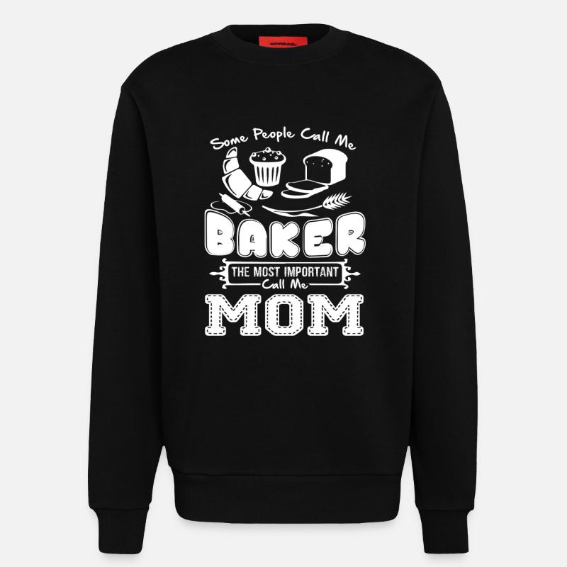 Baker Baker Mom - Sweatshirt - made by SPREAD  - SOLID BLACK