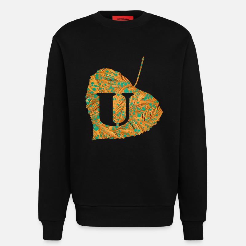 blatt e 95 u - Sweatshirt - made by SPREAD  - SOLID BLACK