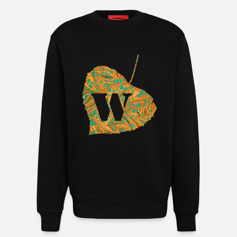 blatt e 95 w - Sweatshirt - made by SPREAD  - SOLID BLACK